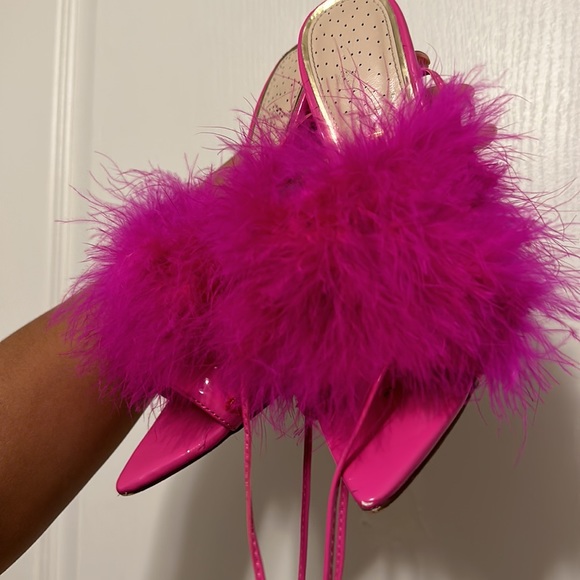 Pink Feather Heels - Picture 4 of 4